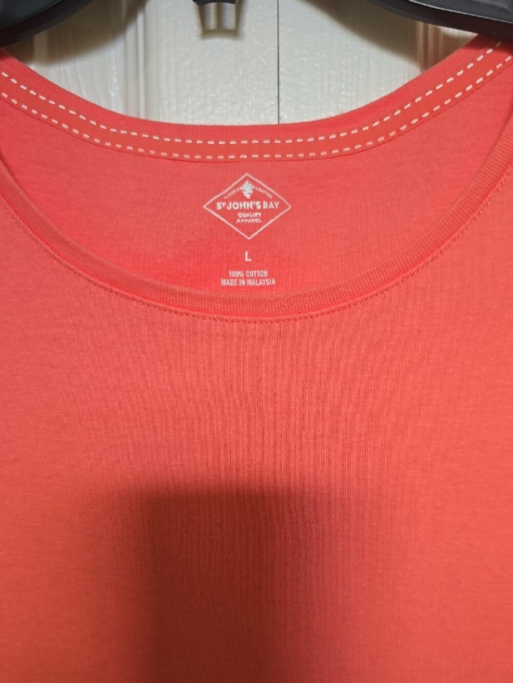 St. John's Bay Coral Short Sleeve Crewneck Tee - Picture 2 of 5